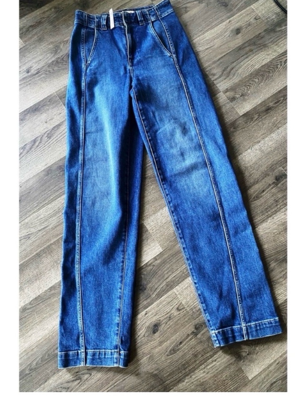 MADEWELL Seamed Tapered High Rise Straight Leg Jeans Size 24 New!! - Picture 4 of 7